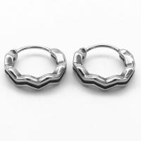 Stainless Steel Huggie Hoop Earring, 316 Stainless Steel, vintage & Unisex & blacken 