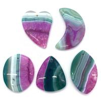 Ice Quartz Agate Pendant, random style & 5 pieces & DIY, mixed colors, 35x45- 