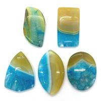 Ice Quartz Agate Pendants, random style & 5 pieces & DIY, mixed colors, 35x45- 