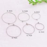 Stainless Steel Hoop Earring Component, 304 Stainless Steel, machine polished, fashion jewelry & DIY & Unisex original color 