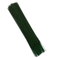 Plastic Artificial Flower Rod, with Iron, injection moulding green 