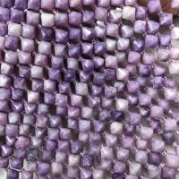 Lila Perlen, Flieder Perlen, mit Seedbead, poliert, DIY & facettierte, violett, 8x8mm, Länge:ca. 38 cm, verkauft von Strang