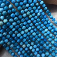 Apatit Perlen, Apatite, rund, poliert, DIY & verschiedene Größen vorhanden, blau, Länge:ca. 38 cm, verkauft von Strang