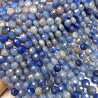 Blue Aventurine Bead, Flat Round, polished, DIY & faceted, blue Approx 38 cm 