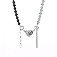 Collier acrylique, alliage de zinc, avec 314 acier inoxydable & Acrylique, coeur, bijoux de mode & pour femme Environ 11.4 pouce, Vendu par PC