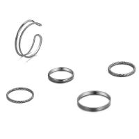 Zinc Alloy Ring Set, 5 pieces & fashion jewelry & Unisex 