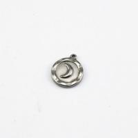 Stainless Steel Pendants, 304 Stainless Steel, Moon, polished, DIY, original color 