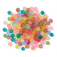 Satinierte Glasperlen, rund, DIY, gemischte Farben, 4/6/8/10mm, Bohrung:ca. 1.5mm, ca. 500PCs/setzen, verkauft von setzen