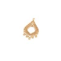 Filigree Brass Connector, Zinc Alloy, gold color plated 
