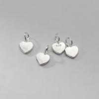 Серебряное сердце подвески, 925 пробы, Сердце, полированный, DIY, серебряный продается PC[
