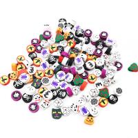 Perles bijoux Fimo , argile de polymère, Halloween Design & DIY, couleurs mélangées, 10mm, Environ Vendu par sac