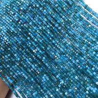 Apatit Perlen, Apatite, Quadrat, poliert, DIY & facettierte, blau, 2.5mm, Länge:ca. 38 cm, verkauft von Strang