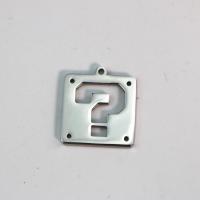 Stainless Steel Pendants, 304 Stainless Steel,  Square, polished, DIY, original color 