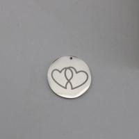 Stainless Steel Pendants, 304 Stainless Steel, Round, polished, DIY, original color, 26.3mm 