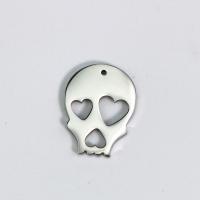 Stainless Steel Skull Pendant, 304 Stainless Steel, polished, DIY, original color 