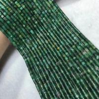 Afrikanische Jade, Zylinder, poliert, DIY, grün, 2x3mm, Länge:ca. 38 cm, verkauft von Strang