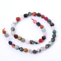 Gemischte Edelstein Perlen, rund, poliert, Star Cut Faceted & DIY & verschiedene Größen vorhanden, gemischte Farben, Länge:ca. 14.96 ZollInch, verkauft von Strang