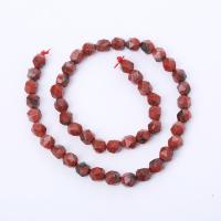 Sesame Jasper Bead, with Sesame, Round, polished, Star Cut Faceted & DIY red Approx 14.96 Inch 