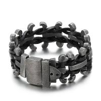 Titanium Steel Bracelet, gun black plated, for man Approx 8.66 Inch 