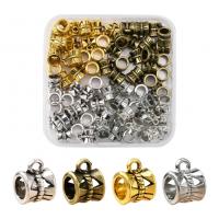 Zinc Alloy Bail Beads, with Plastic Box, DIY, mixed colors 