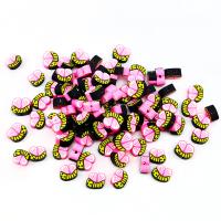 Perles bijoux Fimo , argile de polymère, papillon, DIY, couleurs mélangées, 10mm, Environ Vendu par sac