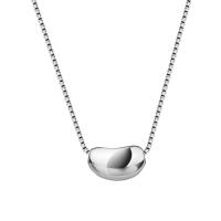 Brass Jewelry Necklace, with 1.96inch extender chain, Bean, platinum plated, box chain & for woman Approx 15.7 Inch 