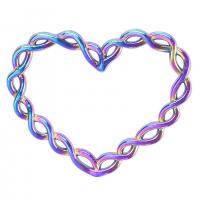 Zinc Alloy Heart Pendants, colorful plated, Unisex & hollow 