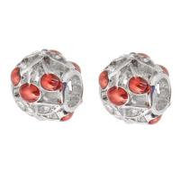 Zinc Alloy Large Hole Beads, Round, silver color plated, DIY & enamel, silver color Approx 5mm 