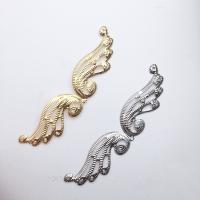 Iron Hair Accessories DIY Findings, Wing Shape, plated, for woman 98mm 