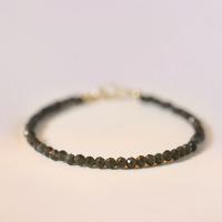 Black Obsidian Bracelet, fashion jewelry & for woman & faceted, black 
