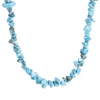 Gemstone Chip Necklaces, with Zinc Alloy, with 2.76 extender chain, silver color plated & for woman .75 Inch 