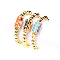 Bracelets Brass Enamel, laiton, Placage de couleur d'or, unisexe & émail, plus de couleurs à choisir, 170mm, Vendu par PC
