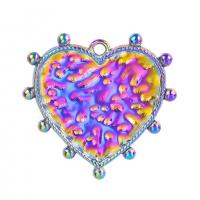 Zinc Alloy Heart Pendants, colorful plated, Unisex Approx 50 cm 