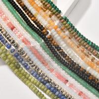 Gemischte Edelstein Perlen, Abakus,Rechenbrett, DIY & verschiedenen Materialien für die Wahl, 6x4mm, Bohrung:ca. 1mm, ca. 90PCs/Strang, verkauft von Strang