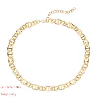 Zinc Alloy Necklace, gold color plated & for woman Approx 15.35 Inch 