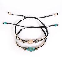Turquoise Bracelets, with Wax Cord, Turtle, fashion jewelry & Unisex Approx 6.3-11.8 Inch 