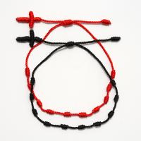 Polyamide Bracelet, Cross, folk style & Unisex Approx 7.4-12.6 Inch 