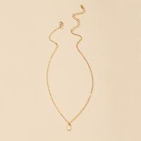 Zinc Alloy Necklace, Lock, gold color plated, for woman Approx 20.47 Inch 
