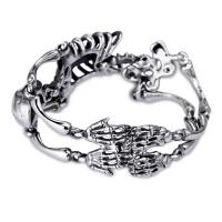316L Stainless Steel Bracelet, Skull, fashion jewelry & for man, original color, 37mm Approx 8.27 Inch 