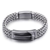 316L Stainless Steel Bracelet, fashion jewelry & for man, original color, 45*14mm,12mm Approx 9.06 Inch 