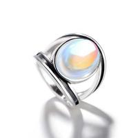 Zinklegierung Fingerring , mit Opal, Modeschmuck & verschiedene Größen vorhanden & für Frau, verkauft von PC