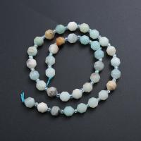 Amazonite Black Gold Bead, ​Amazonite​, with Seedbead, Lantern, polished, DIY & faceted, mixed colors Approx 14.96 Inch 