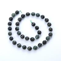 Green Eye Stone Beads, with Seedbead, Lantern, polished, DIY & faceted, green Approx 14.96 Inch 