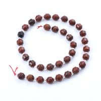 Mahogany Obsidian Bead, with Seedbead, Lantern, polished, DIY & faceted, red Approx 14.96 Inch 
