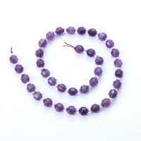 Natural Amethyst Beads, with Seedbead, Lantern, polished, DIY & faceted, purple Approx 14.96 Inch 