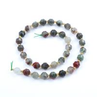 Afrikanischer Blutstein Perle, mit Seedbead, Laterne, poliert, DIY & verschiedene Größen vorhanden & facettierte, gemischte Farben, Länge:ca. 14.96 ZollInch, verkauft von Strang