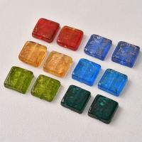 Gold Sand Lampwork Beads,  Square, DIY Approx 2mm 
