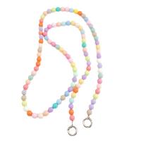 Fashion Mobile Phone Lanyard, Acrylic, Round, epoxy gel, for woman, multi-colored, 1200mm 