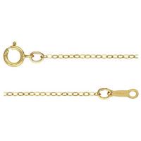 Медно-золото Ожерелье цепь, 14K позолоченный, Мужская, 1mm, длина:16 дюймовый, продается PC