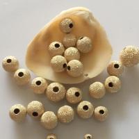 Gold Filled Stardust Beads, Round, 14K gold-filled & frosted, golden 
